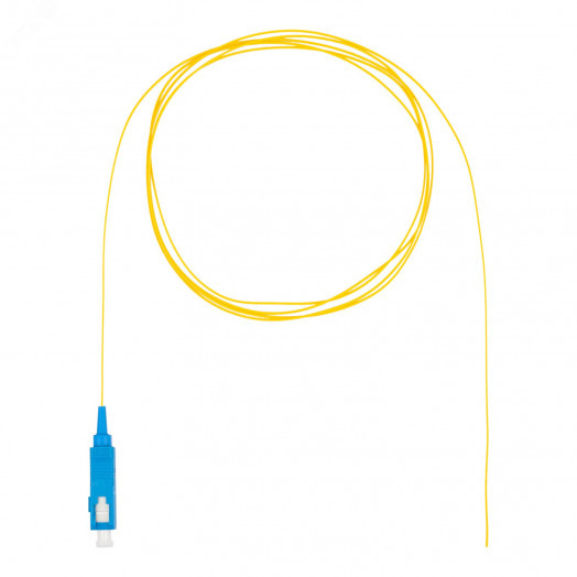 Шнур оптический монтажный (пигтейл), SC, OS2, нг(А)-HF, желтый, 1,5 м