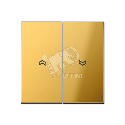 Клавиша для выключателя управления жалюзи  металл цвета золота