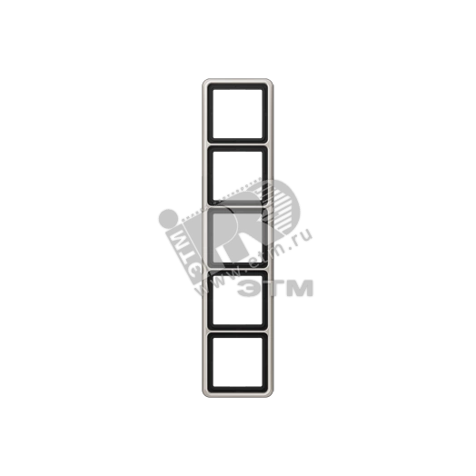 Рамка 5 постов универсальная платина