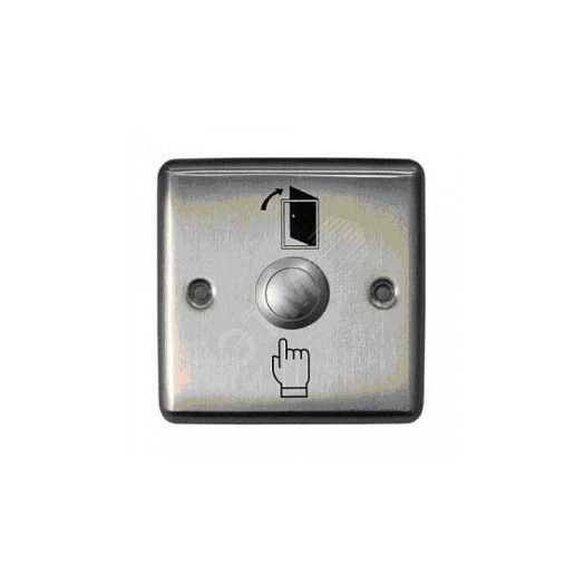 Кнопка металлическая, врезная, НЗ/НР контакты, размер 90х90 мм