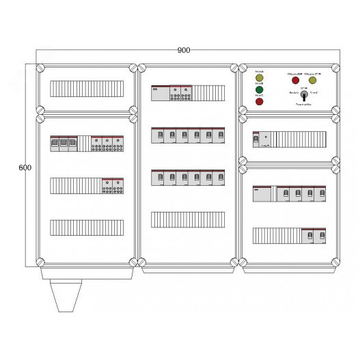 Щит управления электрообогревом DEVIBOX HR 18x2800 D330 (в комплекте с терморегулятором и датчиком температуры)