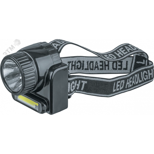 Фонарь светодиодный NPT-H20-ACCU налобный 1COB LED 3Вт+1LED 3Вт Lead-acid 0,5 Ач