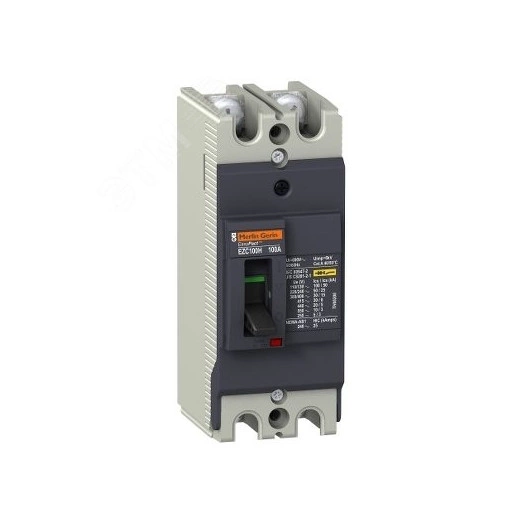 Выключатель автоматический двухполюсный EZC100 30 KA/380В 2Т 30 A