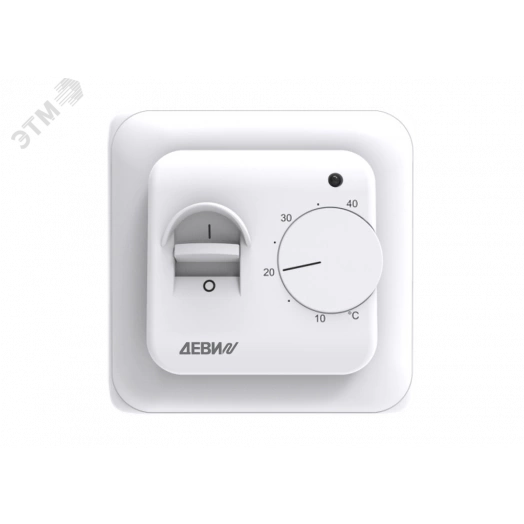 Терморегулятор для теплого пола ДЕВИ Base, с датчиком пола, 16А