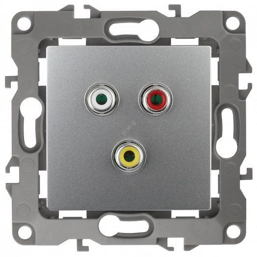 Розетка RCA, Эра12, алюминий, 12-3113-03