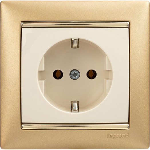 Механизм розетки 1-м СП Valena 16А IP20 с заземл. на винтах сл. кость Leg 774320