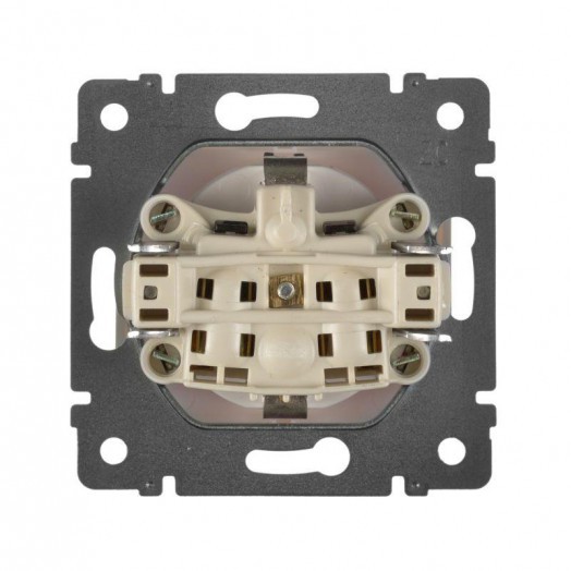 Механизм розетки 1-м СП Valena 16А IP21 2P+E с заземл. защ. шторки с крышкой на винтах бел. Leg 774422
