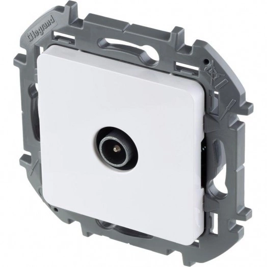 Механизм розетки проходной TV Inspiria 14дБ 5-862мГц бел. Leg 673860