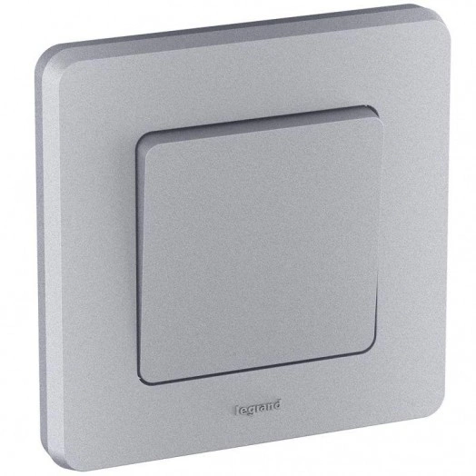 Механизм выключателя 1-кл. Inspiria 10А IP20 250В 10AX алюм. Leg 673602