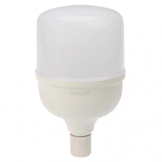 Лампа светодиодная 50Вт 4000К нейтр. бел. E27 4750лм высокомощная с переходником на E40 Rexant 604-150