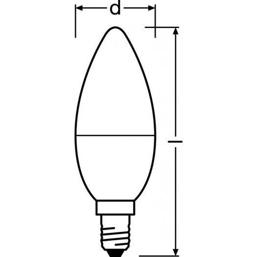 Лампа светодиодная LED Value LVCLB75 10SW/840 свеча матовая E14 230В 10х1 RU OSRAM 4058075579187