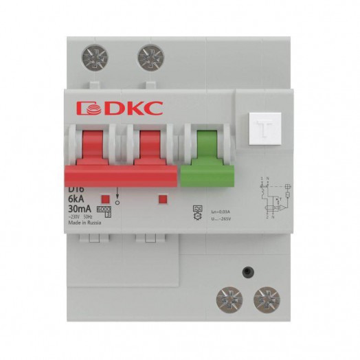 Выключатель автоматический дифференциального тока 2п C 20А 30мА 6кА тип A YON MDV63 DKC MDV63-22C20-A