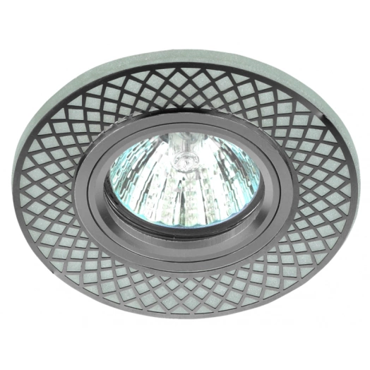 Светильник DK LD42 WH/CH /1 MR16 декор. со светодиодной подсветкой бел./хром ЭРА Б0048938