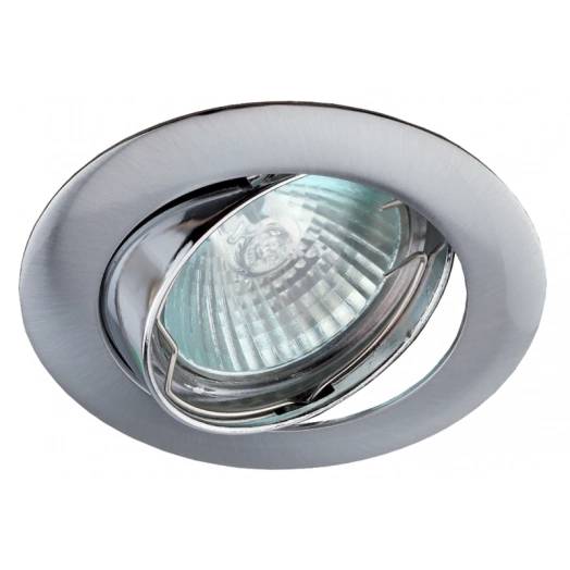 Светильник встраиваемый литой KL1A SN/1 поворотный MR16 12В 50Вт сатин никель ЭРА Б0049566