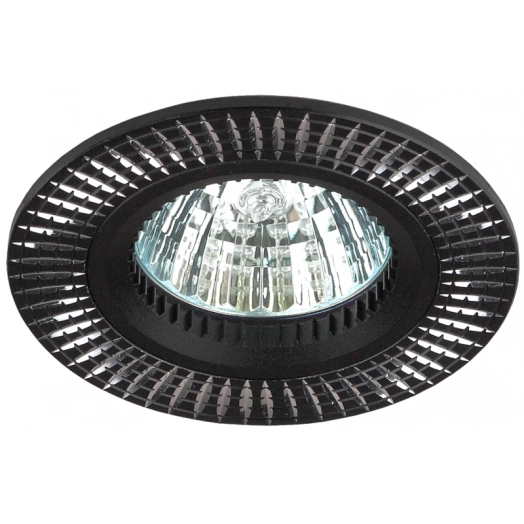 Светильник встраиваемый KL32 AL/BK/1 MR16 12В 50Вт алюм. черн. серебро ЭРА Б0049563