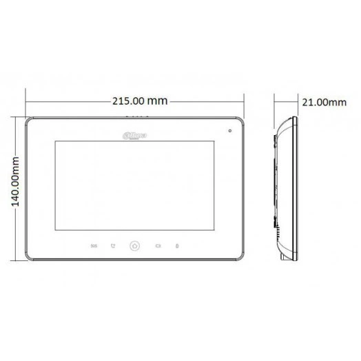 Видеодомофон DH-VTH5221DW бел. Dahua 478437
