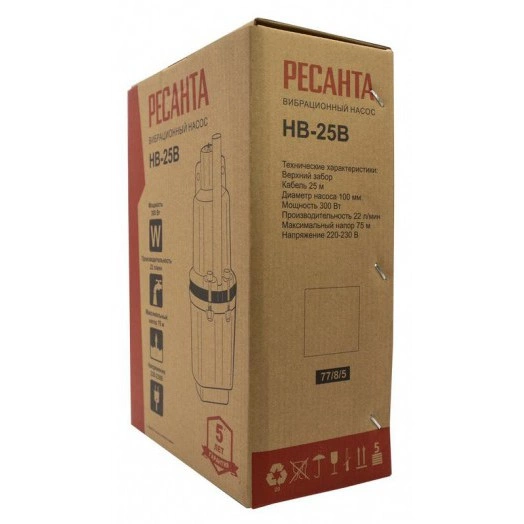 Насос вибрационный НВ-25В Ресанта 77/8/5