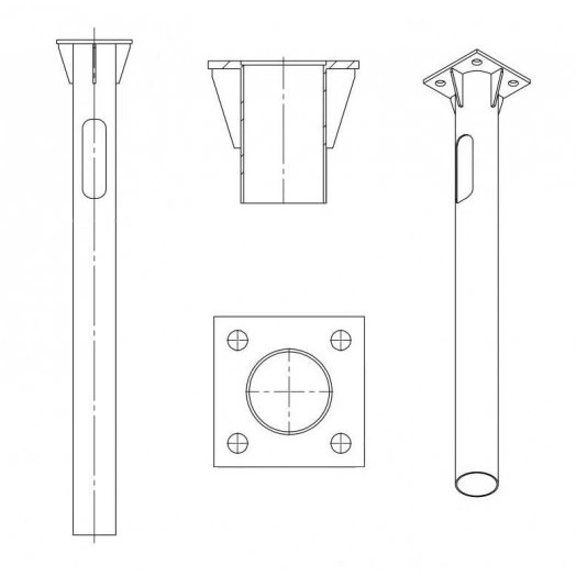 Деталь фундамента закладная ЗДФ-0.108-1.5(К200-150-4х20)-02 Пересвет В00000639