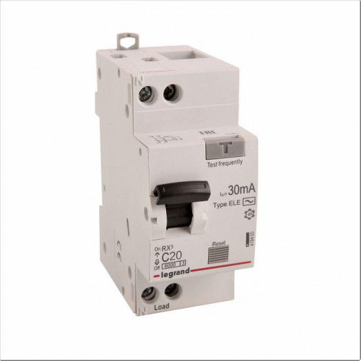 Выключатель автоматический дифференциального тока 2п C 20А 30мА тип AC 6кА RX3 Leg 419400