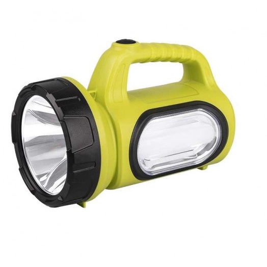 Фонарь-прожектор AccuF7-L3W/L10-gn 3Вт 160лм + боков. панель 10х0.25Вт 50лм IP20 аккумулятор 900мА.ч дальность луча прожектора 300м зел. ФАZА 5014855