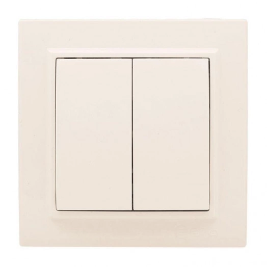 Выключатель 2-кл. СП Минск 10А IP20 беж. EKF ERV10-023-20