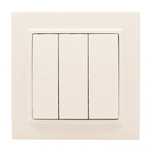 Выключатель 3-кл. СП Минск 10А IP20 беж. EKF ERV10-024-20