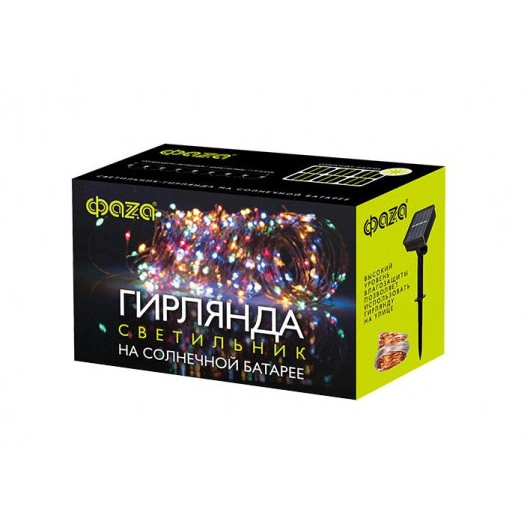 Светильник светодиодный SLR-G03-100M садовый; нить мульти 100 LED ФАZА 5033467