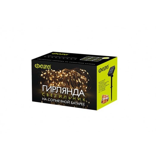 Светильник светодиодный SLR-G03-100Y садовый; нить 100 LED желт. ФАZА 5033320