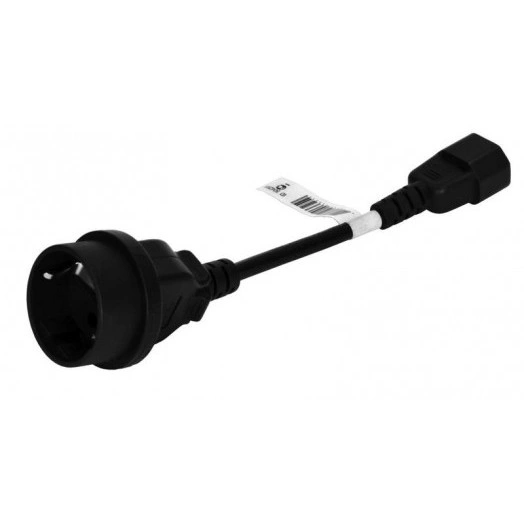 Кабель SCUT IEC-320 C14 to Socket Type-F 250В 10А POWERCOM 504291