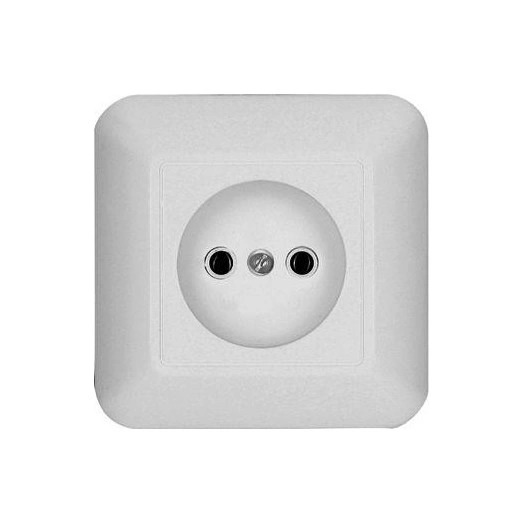 Розетка 1-м СП Прима 10А IP20 250В без заземл. без защ. шторок бел. (опт. упак.) SchE RS10-184-B