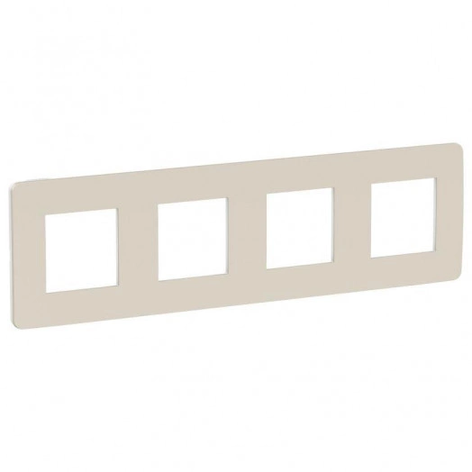Рамка 4-м UNICA STUDIO шампань/бел. SchE NU280824