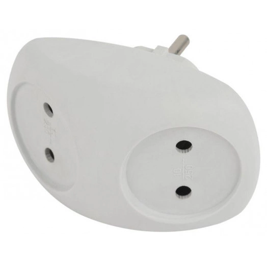 Разветвитель 2-м SPx-2-W без заземл. 10А бел. Эра Б0053480