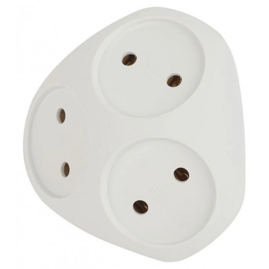 Разветвитель 3-м SPx-3-W без заземл. 10А бел. Эра Б0053481