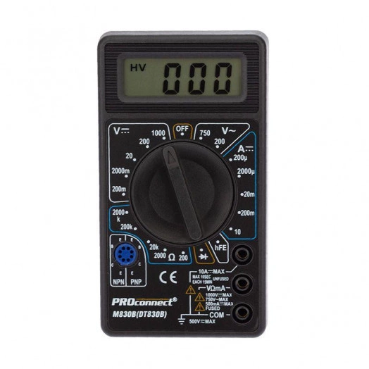Мультиметр портативный M830B (DT830B) PROCONNECT 13-3011 Мультиметр портативный M830B (DT830B) PROCONNECT 13-3011