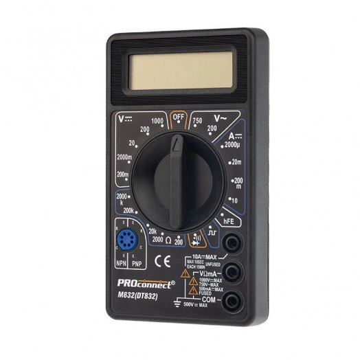 Мультиметр портативный M832 (DT832) PROCONNECT 13-3012 Мультиметр портативный M832 (DT832) PROCONNECT 13-3012