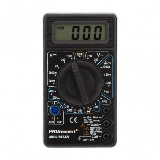 Мультиметр портативный M832 (DT832) PROCONNECT 13-3012 Мультиметр портативный M832 (DT832) PROCONNECT 13-3012