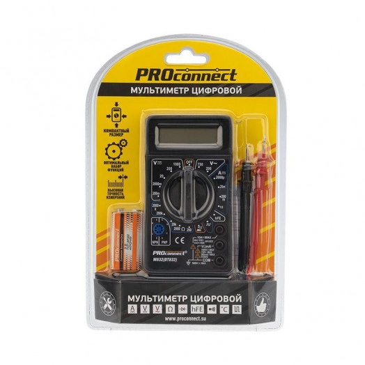 Мультиметр портативный M832 (DT832) PROCONNECT 13-3012 Мультиметр портативный M832 (DT832) PROCONNECT 13-3012