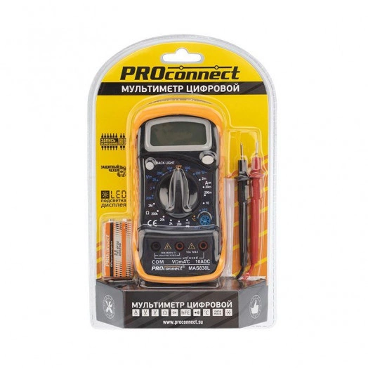 Мультиметр портативный MAS838L (DT858L) PROCONNECT 13-3022 Мультиметр портативный MAS838L (DT858L) PROCONNECT 13-3022