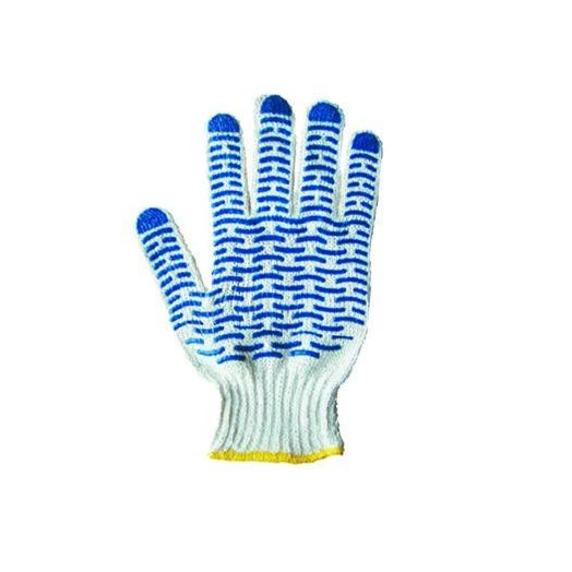 Перчатки х/б с покрытием ПВХ (Волна) 5 нитей 65-67г (пара) син. 09-0201