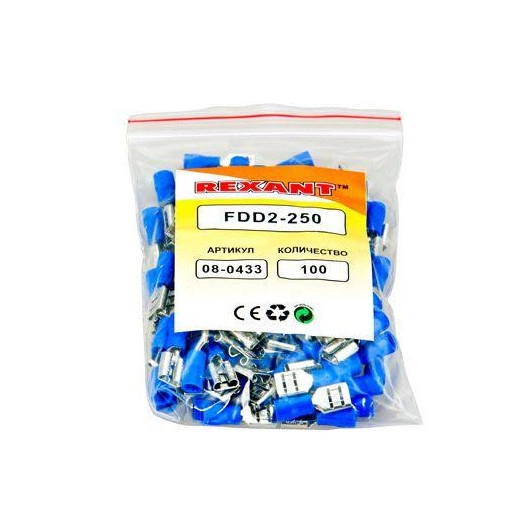 Клемма плоская изол. (гнездо) (VF 2-250) REXANT 08-0433