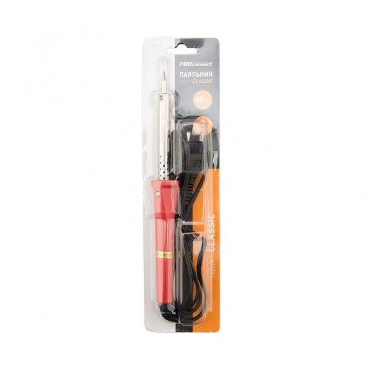 Паяльник с керам. нагреват. долговечное жало 220В/60Вт PROCONNECT 12-0124-4