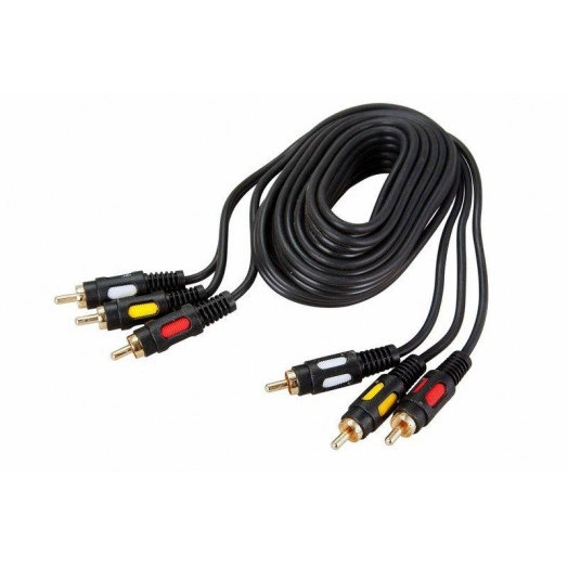 Шнур 3RCA Plug - 3RCA Plug 3м (GOLD) (уп.10шт) Rexant17-0214 Шнур 3RCA Plug - 3RCA Plug 3м (GOLD) (уп.10шт) Rexant17-0214