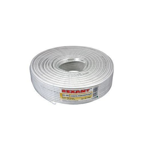 Кабель RG-59U+Cu (64%) 75Ом 100м (м) Rexant 01-2641