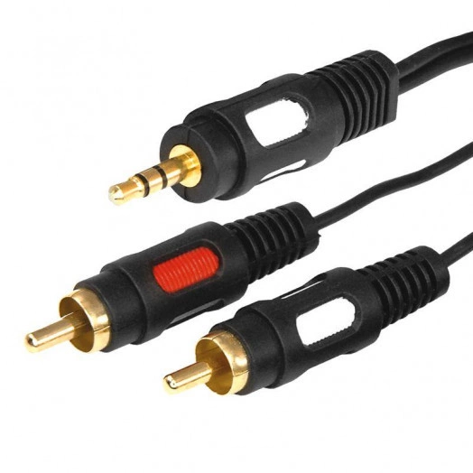 Шнур 3.5 Stereo Plug - 2RCA Plug 1.5м (GOLD) Rexant 17-4232