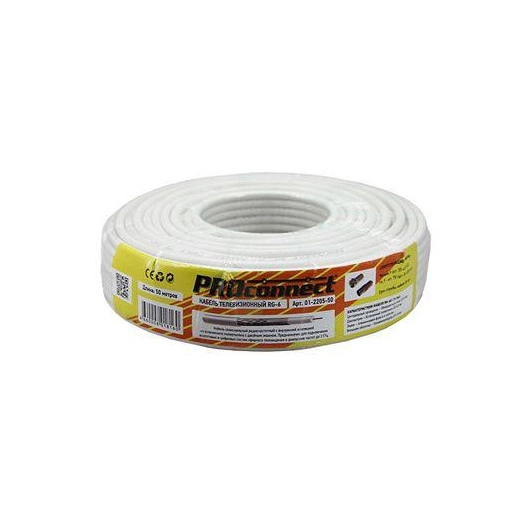 Кабель RG-6U (48%) 75Ом Б (уп.50м) PROCONNECT 01-2205-50 Кабель RG-6U (48%) 75Ом Б (уп.50м) PROCONNECT 01-2205-50