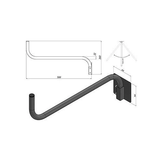 Кронштейн поворотный 0.5м Севастополь-1 Rexant 34-0597 Кронштейн поворотный 0.5м Севастополь-1 Rexant 34-0597