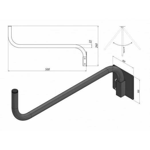 Кронштейн поворотный 0.5м Севастополь-1 Rexant 34-0597 Кронштейн поворотный 0.5м Севастополь-1 Rexant 34-0597