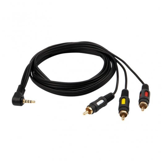 Шнур 3.5мм 4C Plug - 3RCA Plug 1.5м (GOLD) Rexant 17-4412 Шнур 3.5мм 4C Plug - 3RCA Plug 1.5м (GOLD) Rexant 17-4412