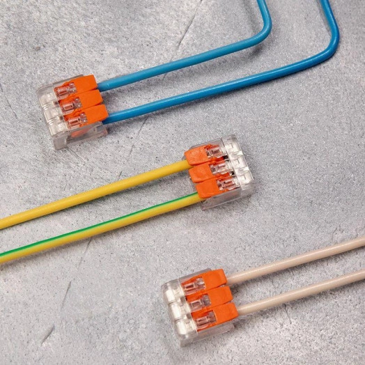 Клемма универсальная компактная 3-проводная до 4.0кв.мм (уп.5шт) Rexant 07-5207