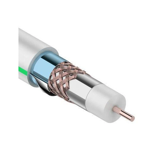 Кабель RG-6U+CU (75%) 75Ом (тройной экран) "MASTER" Б (уп.100м) Rexant 01-2241